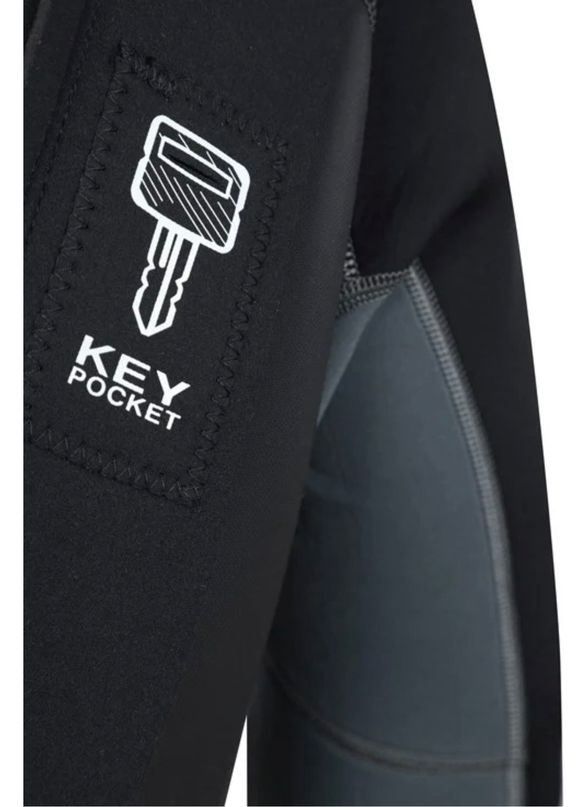 Mountain Warehouse Mens black / Grey 2.5mm Thickness Full Wetsuit - UPF 50+, Contour Fit, Adjustable Neck, Rubber Panel for Improved Grip - Long Sleeve Spring Summer Wet Suit for Bodyboarding & Surfing