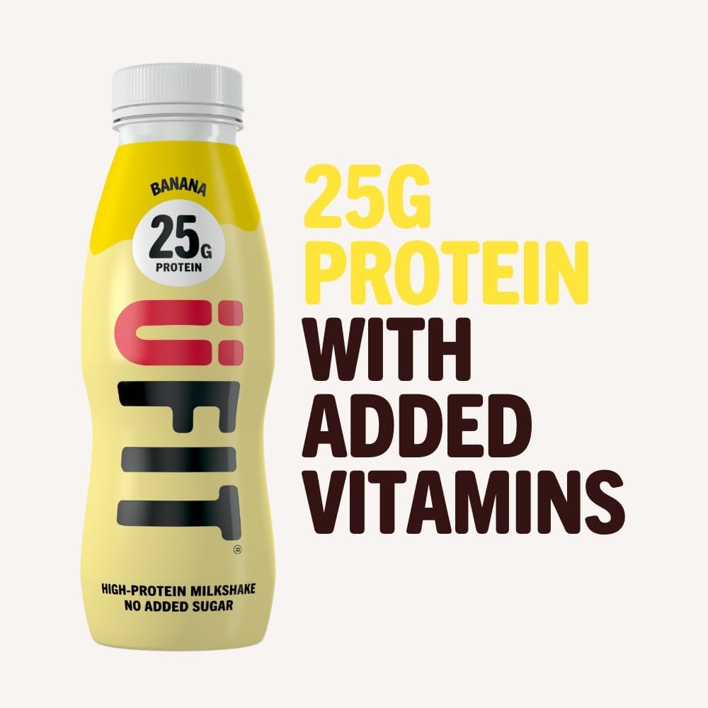 UFIT High 25g Protein Shake Banana Flavour (10x330ml)