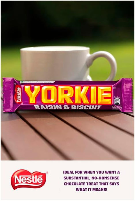 24X44g Nestlé Yorkie Raisin and Biscuit Milk Chocolate Bars  BBE 05-25 RRP £24.99 Sale price £11.49