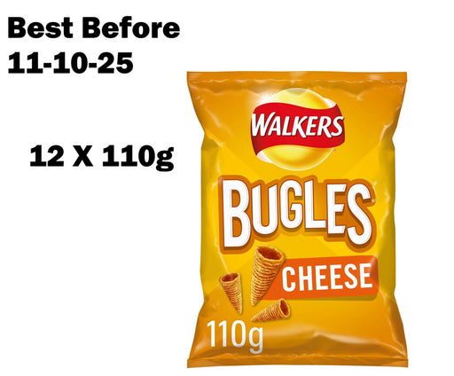 12X110g Walkers Bugles Cheese Sharing Bags Crisps BBE 11-10-25 RRP £23 Sale price £11.49