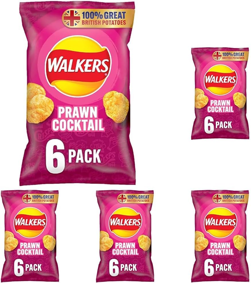 Walkers Prawn Cocktail Vegetarian Multipack Crisps (30x25g)