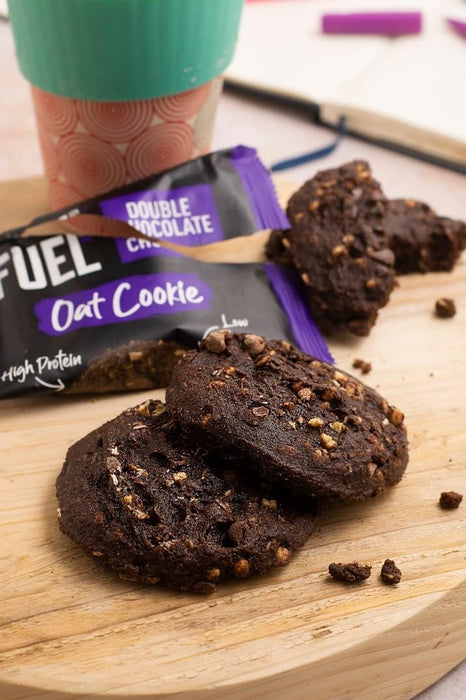12x50G FUEL10K Double Chocolate Breakfast Oat Cookie, High Protein  Fibre, BBE 12-08-25 RRP £15 Sale price 7.99
