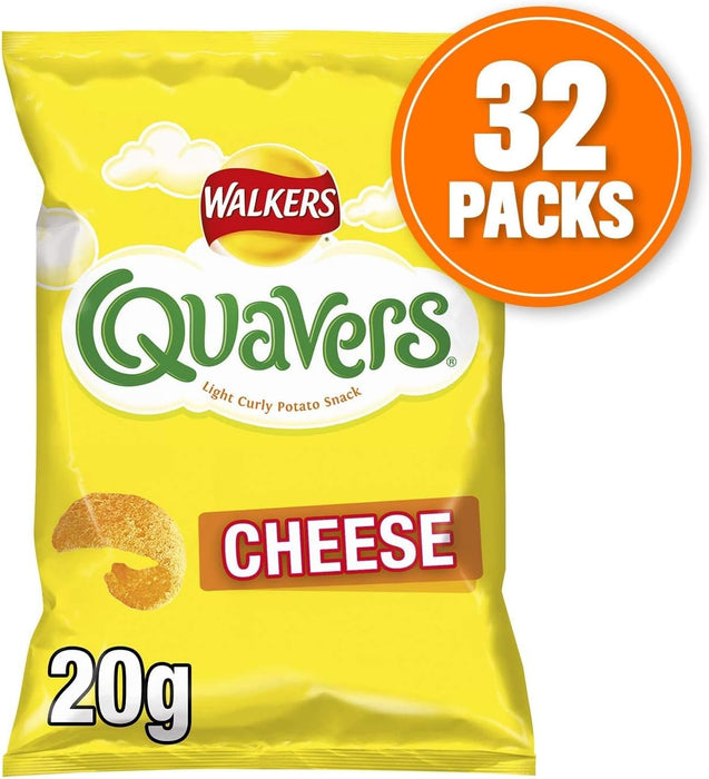 32X20g Walker Quavers Cheese Snacks Crisps BBE 13-09-25 RRP £25 Sale £10