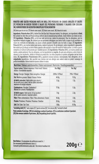 14X200g Roasted and Salted Pistachio 2800 g ( 2 PACK OF 1400G ) BBE 04-09-25 rrp £42 sale price £16.42