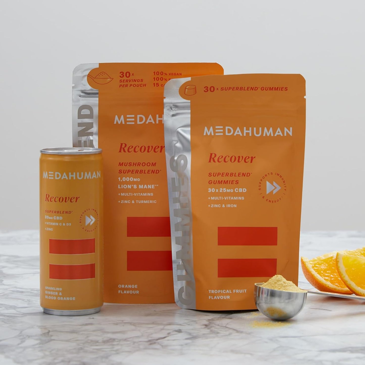 MEDAHUMAN® Recover CBD Gummies for Stress & Anxiety Relief (30 Servings)