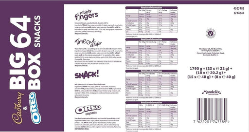 Cadbury & OREO Big Box of Treats, 64 Assorted Chocolates and Snacks  BBE 17-10-25 RRP £20 Sale price £10.99