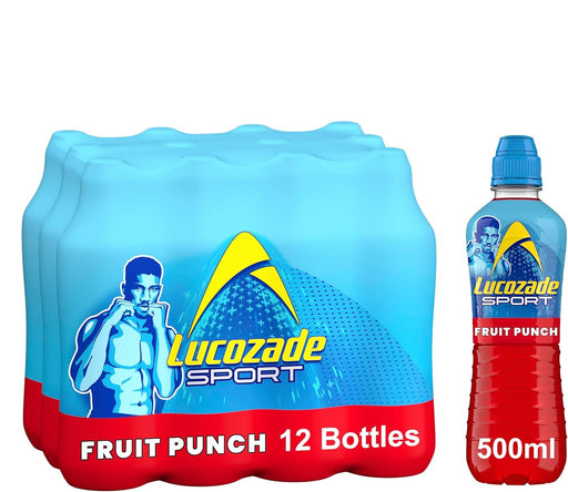 12x500ml Lucozade Sport Body Fuel - Fruit Punch  Isotonic sports drink, with Electrolytes and Vitamin B3 | Still | Bursting with Flavour  BBE 09-25 RRP £30 Sale £11.99
