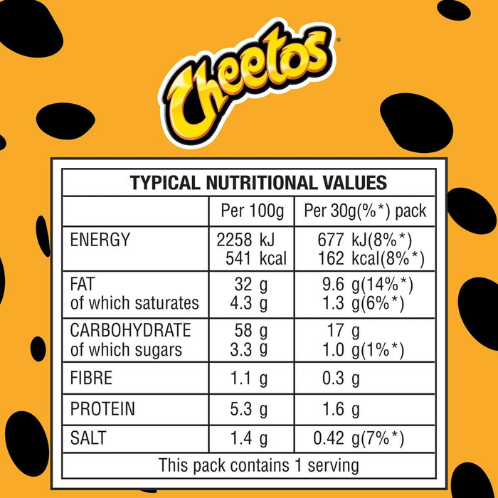 30X30g Cheetos Crunchy Crisps Cheese Corn Snacks   BBE 07-09-25 RRP £23 Sale £10.99