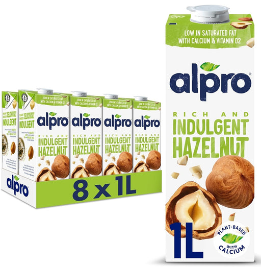 8X1L Alpro Hazelnut Drink - Plant-Based Long Life Dairy Free & Lactose Free Milk Alternative  BBE 18-8-25 RRP £20 Sale price £8.99