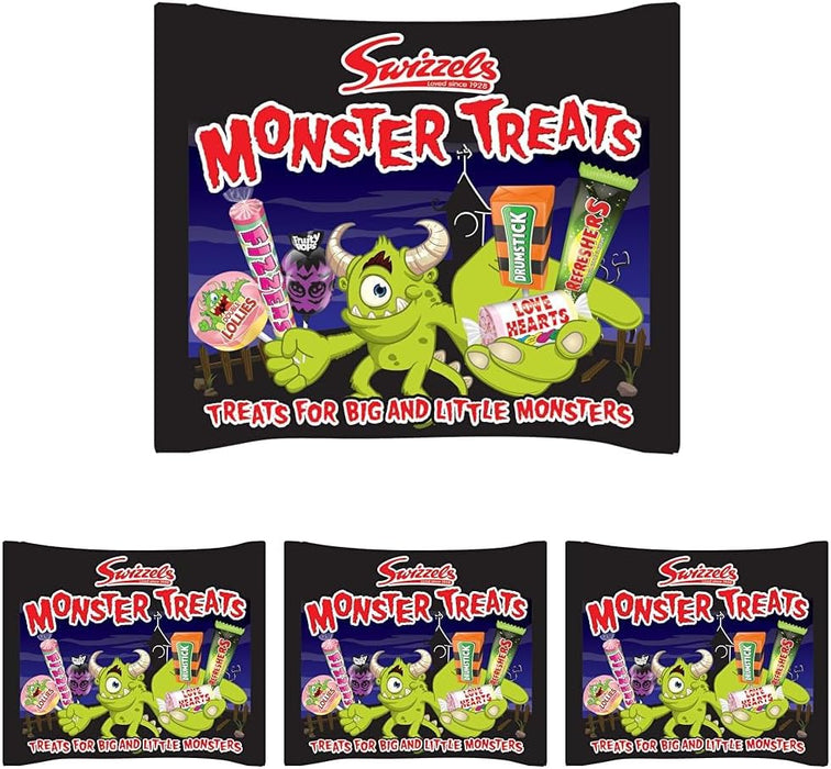 4X Swizzles Monster Treats Bag 440g - Perfect Halloween Sweets, Fun Swizzles Candy for Trick or Treat, Parties Sharing (Pack of 4)  BBE 2-26 RRP £17 Sale price £6.49