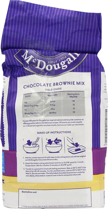 McDougalls Chocolate Brownie Dessert Mix, 3.5 kg Bag BBE 06-25 RRP £15 Sale £7.99