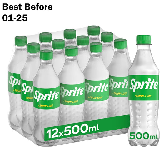 12X500ml Sprite lemon-lime PET Original  BBE 01-25 RRP £21 Sale price £7.99