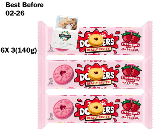 18X140g Jam Biscuit Bundle with Jammie Dodger Really Fruity + Brightdale Kitchen Booklet  BBE 02-26 RRP £45 Sale price £24.99