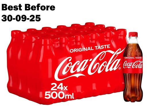 Coca Cola Classic PET Cola 500 ml (Pack of 24)  BBE 09-25 RRP £25 Sale price £9.99