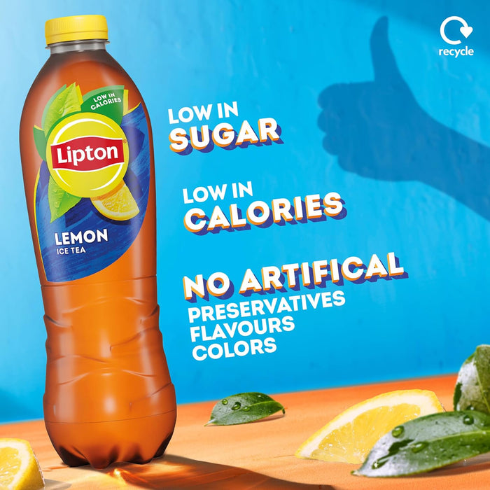 12X1.25L Lipton Lemon Bottled Ice Tea, low calorie soft drink, 100% black tea extract BBE 05-25 RRP £24.99 Sale price £11.99