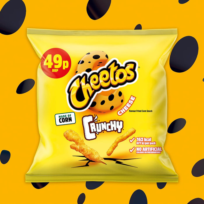 30X30g Cheetos Crunchy Crisps Cheese Corn Snacks   BBE 07-09-25 RRP £23 Sale £10.99