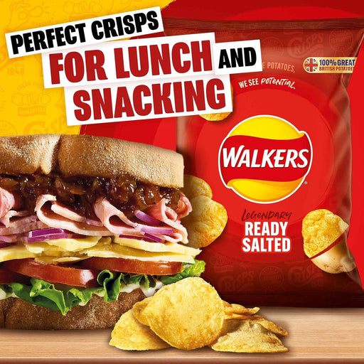32 X 32.5g Walkers Ready Salted Crisps BBE 23-08-25 RRP £24.99 Sale price £14.99