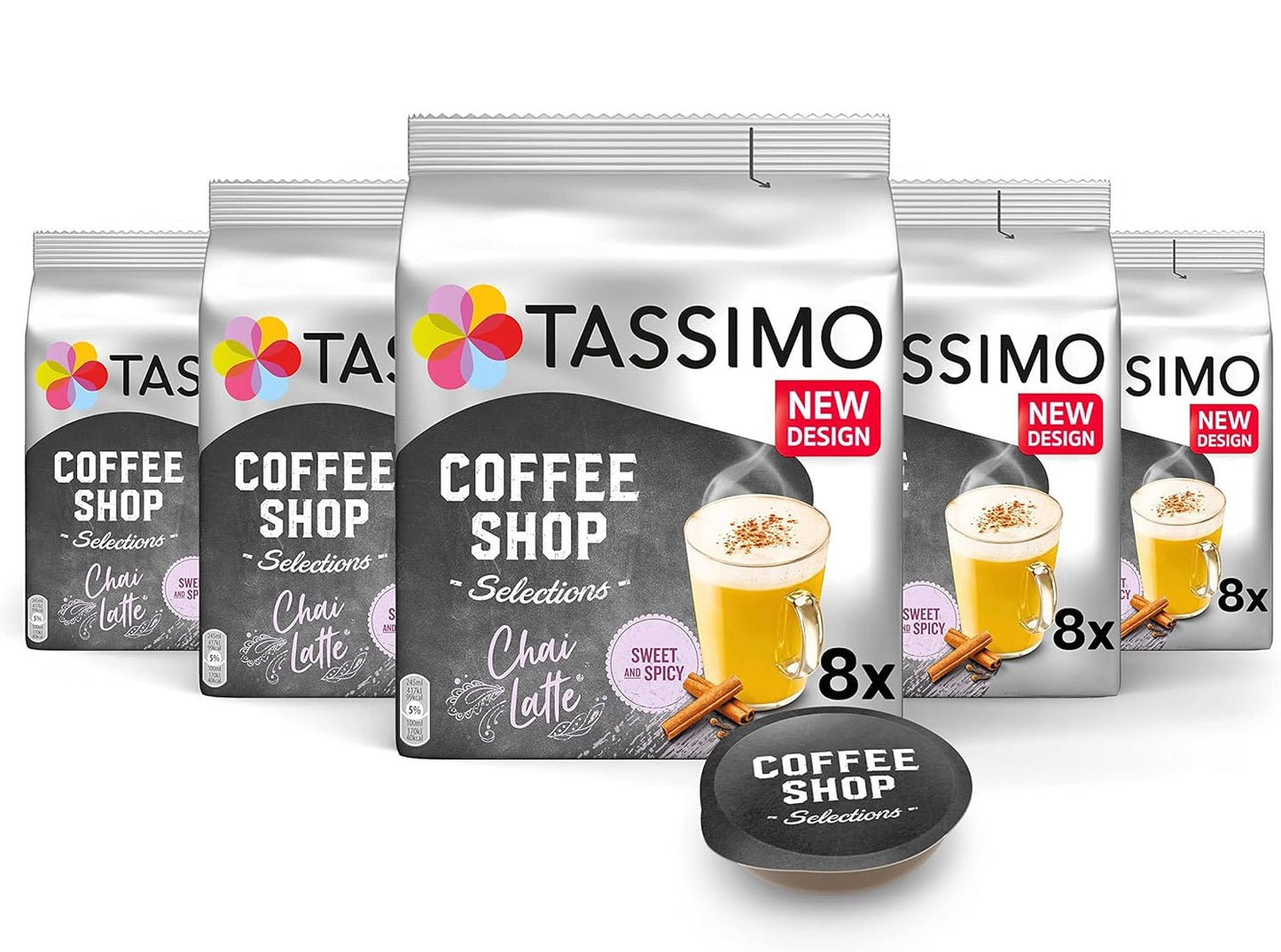 Tassimo Coffee Shop Selections Chai Latte Coffee Pods (5x8 Packets)