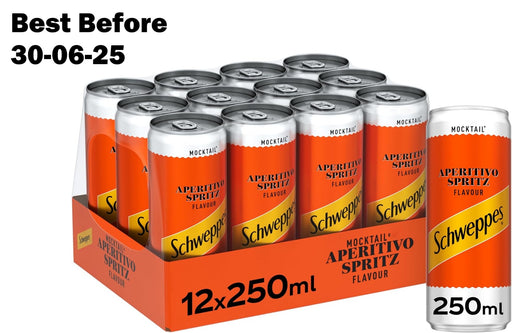 12X250ml Schweppes Cans Aperitivo Spritz  BBE 06-25 RRP £21 Sale price £8.99