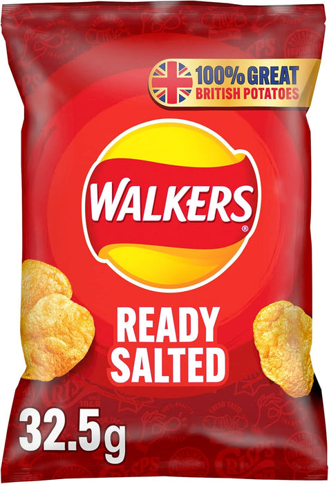 32 X 32.5g Walkers Ready Salted Crisps  BBE 23-08-25 RRP £24.99 Sale price £14.99