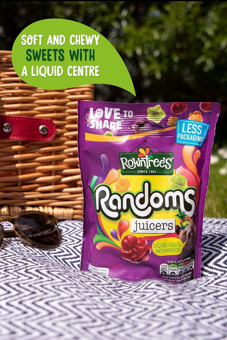 9 x 140g Rowntree's Randoms Juicers Sweets Sharing Bags,  (Packaging May Vary) BBE 07-25 rrp £15 sale price £5.49