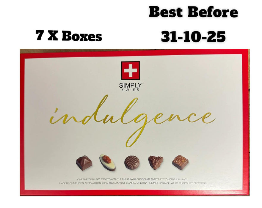 7 X Simply Swiss Assorted Chocolates boxes (1 Box of 15 Chocs)  BBE 10-25 RRP £25 Sale Price £11.49