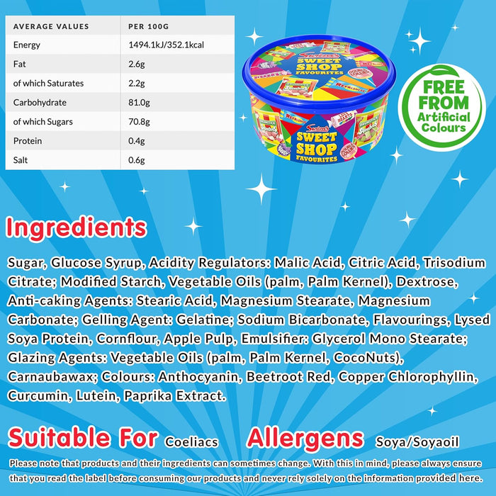 Swizzels Sweet Shop Favourites Tub 650g  BBE 31-07-25 RRP £11.99 SALE PRICE £4.99