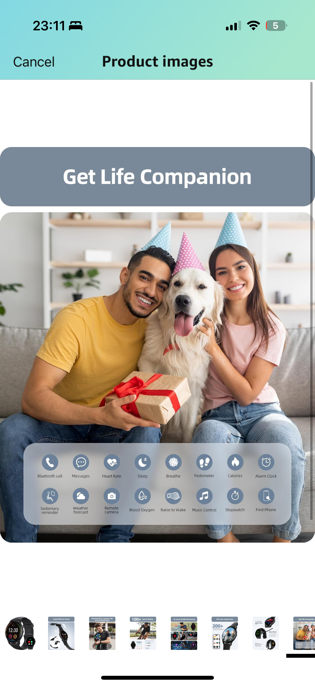 Parsonver Smart Watch Answer/Make Call, Fitness Watch for Men Women, Smartwatch IP68 Waterproof, 100+ Sport Modes, Heart Rate/Sleep Monitor, Fitness Watch for Android and iOS, Black, SPROD1