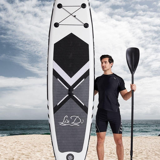 Lucear Inflatable Stand up Paddle Board for Beginners/Intermediate with Backpack, Leash, Paddle RRP £149 Sale Price £99