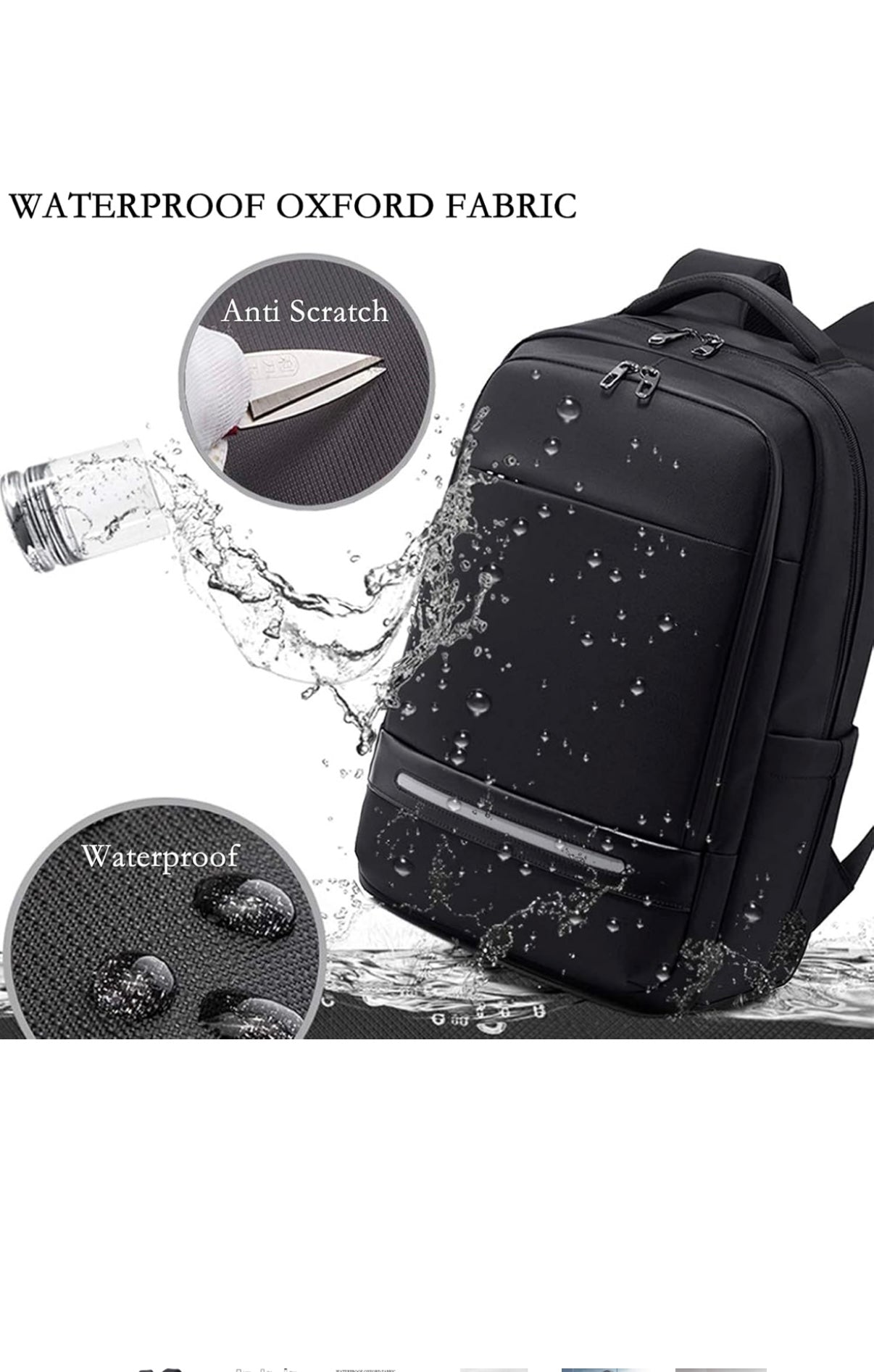 Vodlbov Laptop Backpack, 17 Inch Waterproof Business Travel Work Computer Rucksack Bag with USB Charging Port,Anti-Theft College School Bag