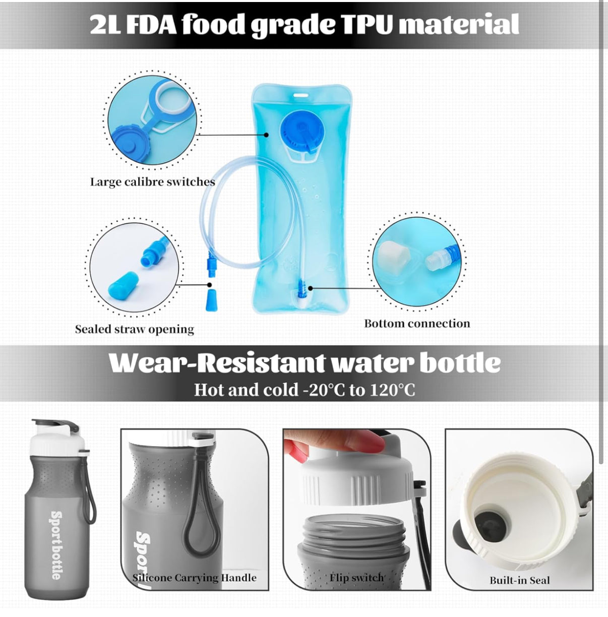 Aedcbaide Running Vest Hydration Backpack, Reflective Hydration Vest Running Men with 600ml Water Bottle, Lightweight Running Bag for Women Mens Outdoor Cycling Marathon Trail Race Hiking Climbing