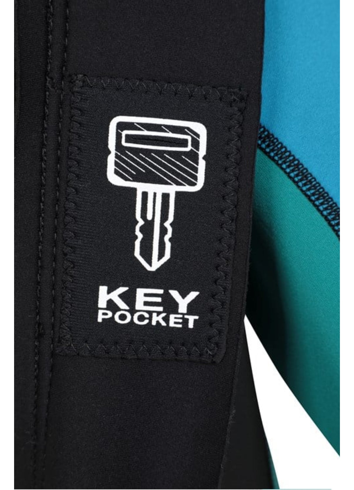 Mountain Warehouse Women's turquoise / black 2.5mm Thickness Full Wetsuit - UPF 50+, Contour Fit, Adjustable Neck, Rubber Panel for Improved Grip - Long Sleeve Spring Summer Wet Suit for Bodyboarding & Surfing