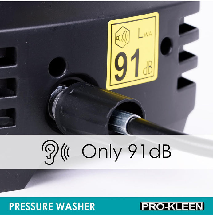 Pro-Kleen Pressure Jet Washer, 1400W Power Wash, Electric High Performance Cleaner With Accessories For Patio and Car, Portable For Cleaning Drives, Vehicles, Garden Furniture