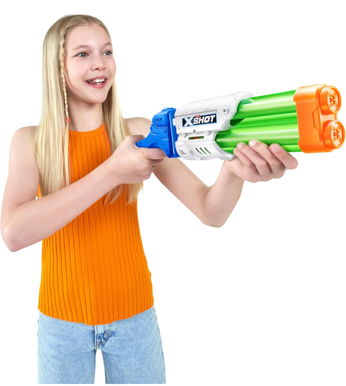 2 x XSHOT Small Dual Stream Water Blaster by ZURU Dual Play Water Toy, Dual Stream Blaster, Water Toy for Children, Teen and Adults