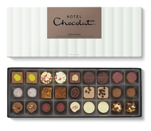 Shot dated May 25 - 250 pieces x Hotel Chocolat Everything Sleekster 355g - Assortment of 27 Milk, White and Dark Chocolates - Chocolate Gift Box for Birthday, Thank You, Anniversary