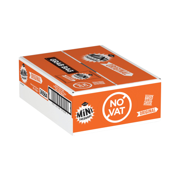 30X45g JACOB'S Mini Cheddars Original Grab Bag  BBE 06-09-25 RRP £23 Sale £11.49