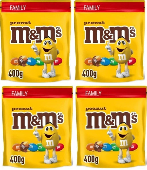 4 X 400G M&M'S Peanut Chocolate Maxi Bag, Milk Chocolate Gifts & Movie Night Snacks BBE 18-05-25 RRP £24.99 Sale Price £14.99