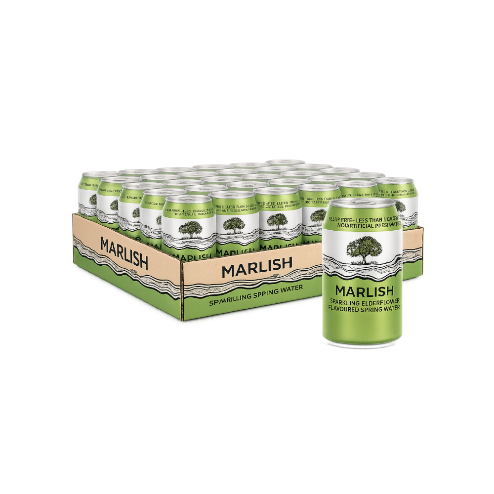 Marlish - Elderflower - Flavoured Spring Water (24x330ml)