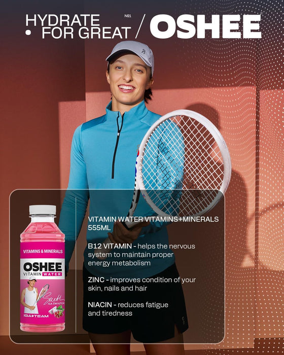 6 X 555ml Oshee Vitamin Water Drink with Red Grape &Dragon Fruit - Multipack BBE 07/05/25 RRP £7.99 Sale Price £2.99