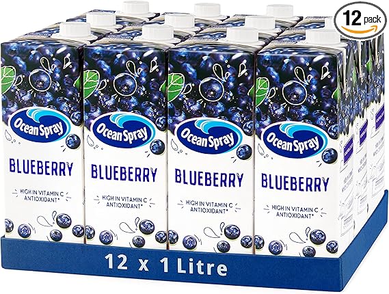 12 X 1 Litre Ocean Spray Blueberry Juice Drink, 1L Carton (12-Pack) BBE May 25 in just £7.50