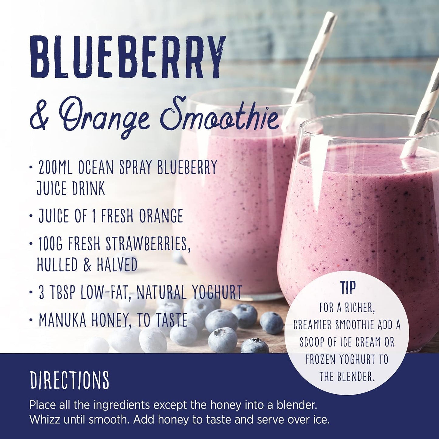 12 X 1 Litre Ocean Spray Blueberry Juice Drink, 1L Carton (12-Pack) BBE May 25 in just £7.50