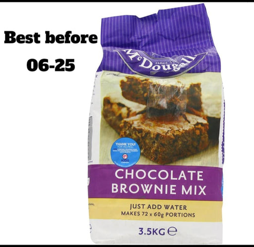 McDougalls Chocolate Brownie Dessert Mix, 3.5 kg Bag BBE 06-25 RRP £15 Sale £7.99