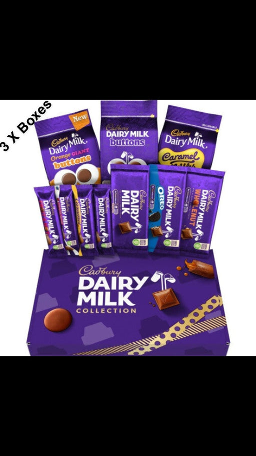 3 X Boxes Cadbury Dairy Milk Collection, Hamper Gift, Includes 10 Assorted Chocolate Bars and Bags, Perfect for Gifting, BBE 17/05/25 RRP £44.99 Sale price £17.99
