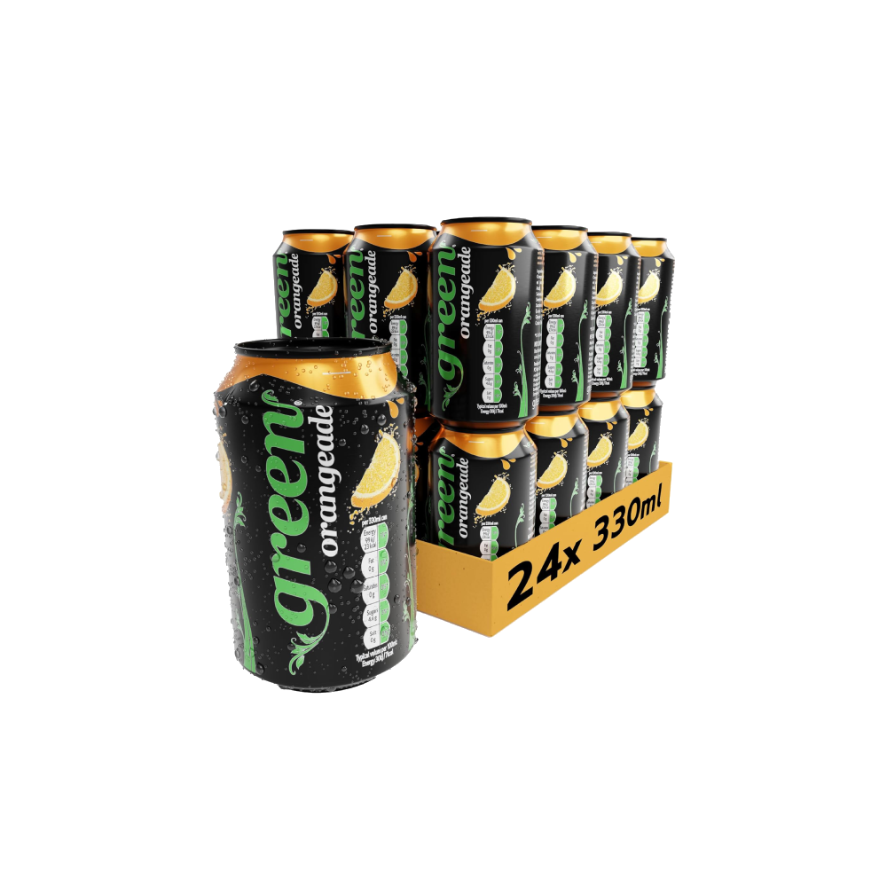 Green Orangeade Sparkling Orange Flavour (24x330ml)