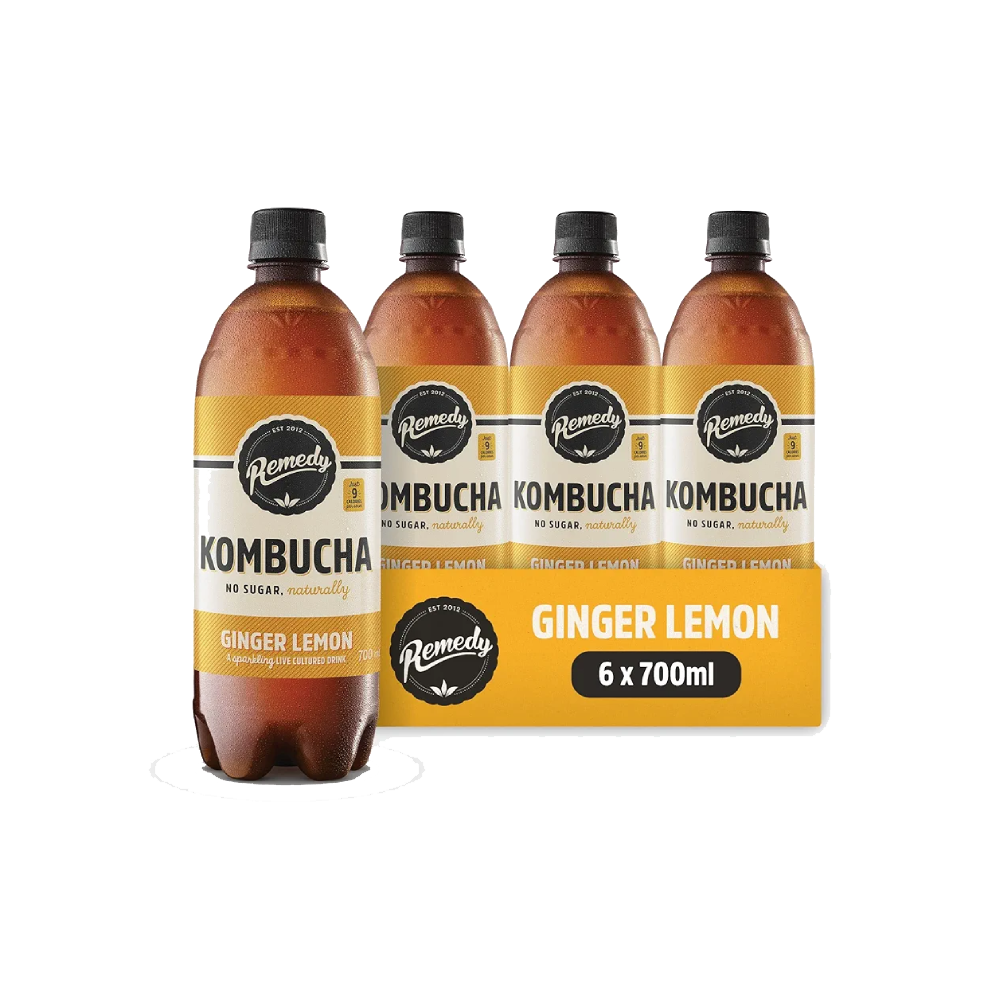Remedy Kombucha Tea - Ginger Lemon (6x700ml)