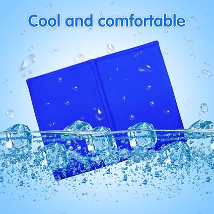 Pet Cooling Mat L 50* 90cm, Durable Non-Toxic Gel Lagre Cool Mat for Dogs, Durable Grip, Convenient to Carry, No Water or Electricity Require, Must-Have for Hot Summer to Keep Pets Cool