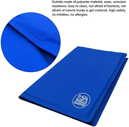 Pet Cooling Mat L 50* 90cm, Durable Non-Toxic Gel Lagre Cool Mat for Dogs, Durable Grip, Convenient to Carry, No Water or Electricity Require, Must-Have for Hot Summer to Keep Pets Cool
