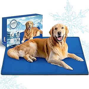 Pet Cooling Mat L 50* 90cm, Durable Non-Toxic Gel Lagre Cool Mat for Dogs, Durable Grip, Convenient to Carry, No Water or Electricity Require, Must-Have for Hot Summer to Keep Pets Cool