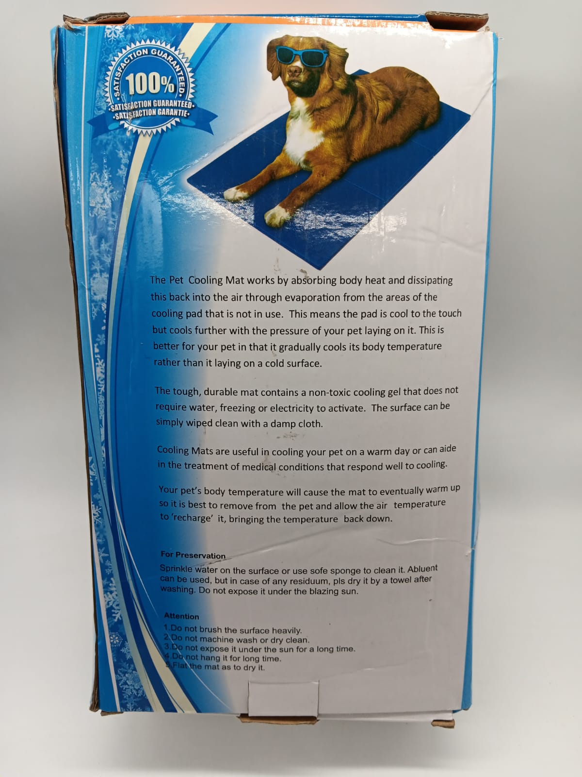 36" X 20" Pet Cooling Mat Pet Self cooling pad mat beds mats Comfort for Cats and Dogs