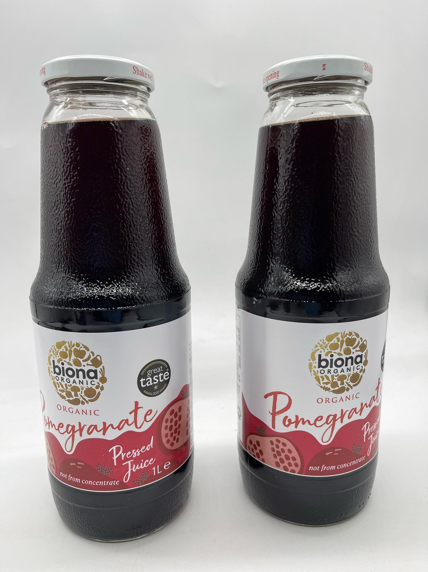 2 X Biona Organic Pomegranate Juice 1L, Pack of 2- Pure, Pressed Fruit Juice - Freshly Harvested by Organic Farmers - Vegan Drinks for just £7.99